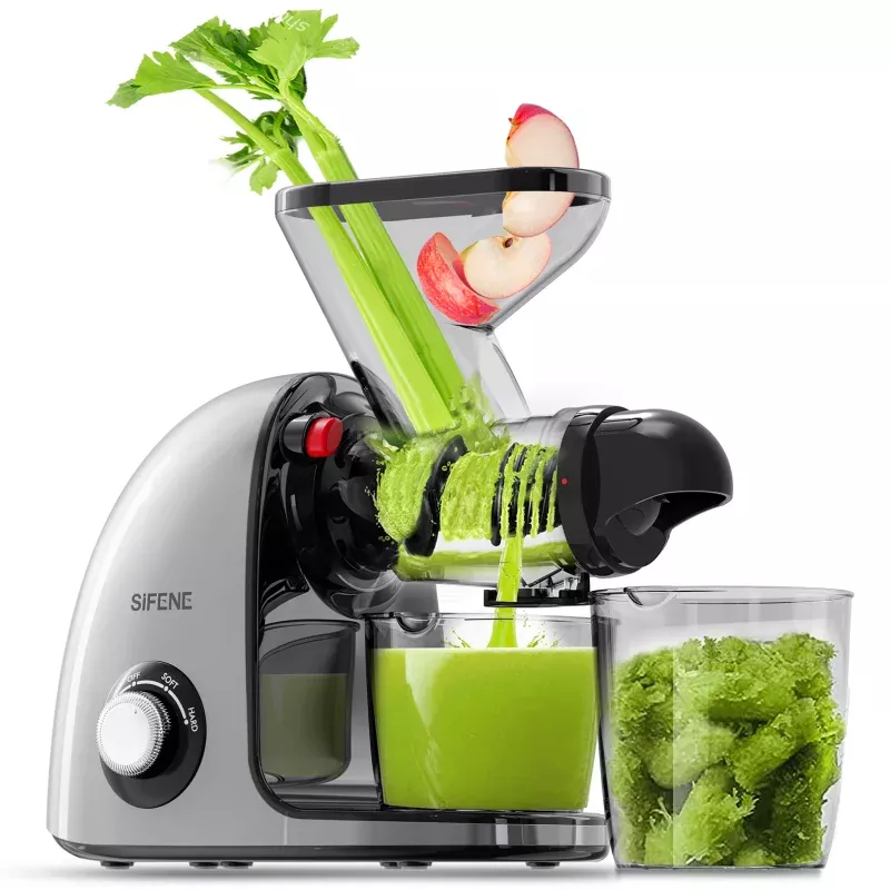 Dual Mouth Masticating Juicer Pro Gray