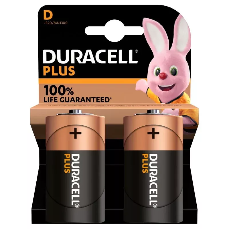DuracellPlus D Batteries (Pack of 2) – CH293