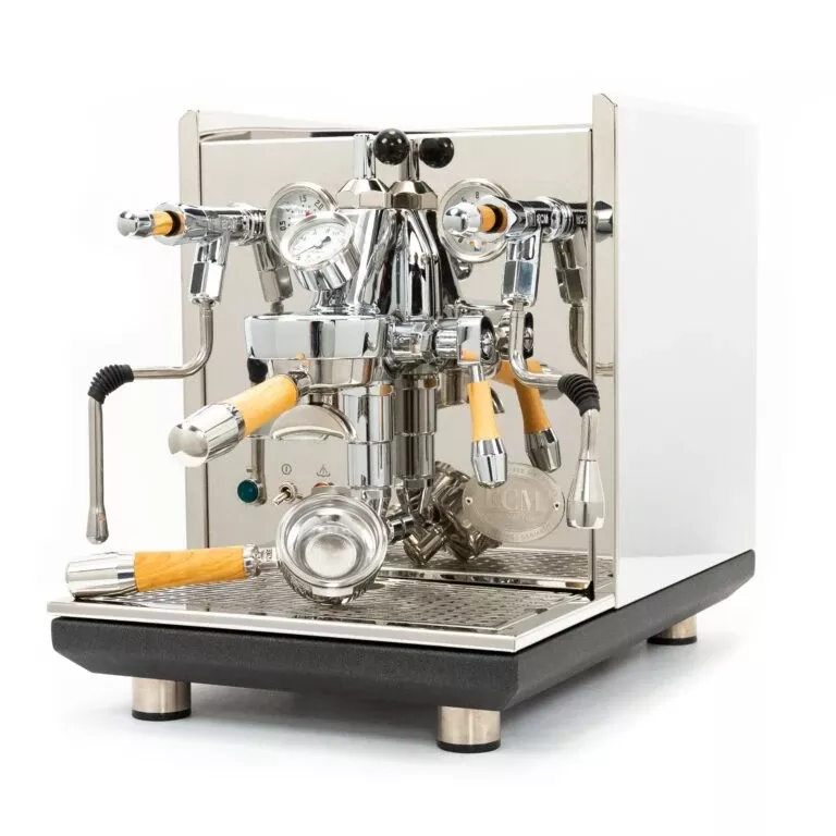 ECM Synchronika Espresso Machine With Flow Control – Olive Wood