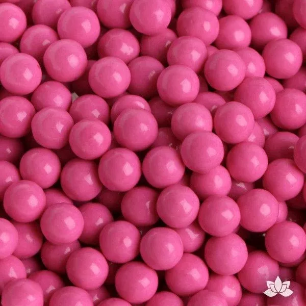 edible-candy-pearls-bright-pink-shimmer-7mm Edible Candy Pearls - Bright Pink Shimmer 7mm
