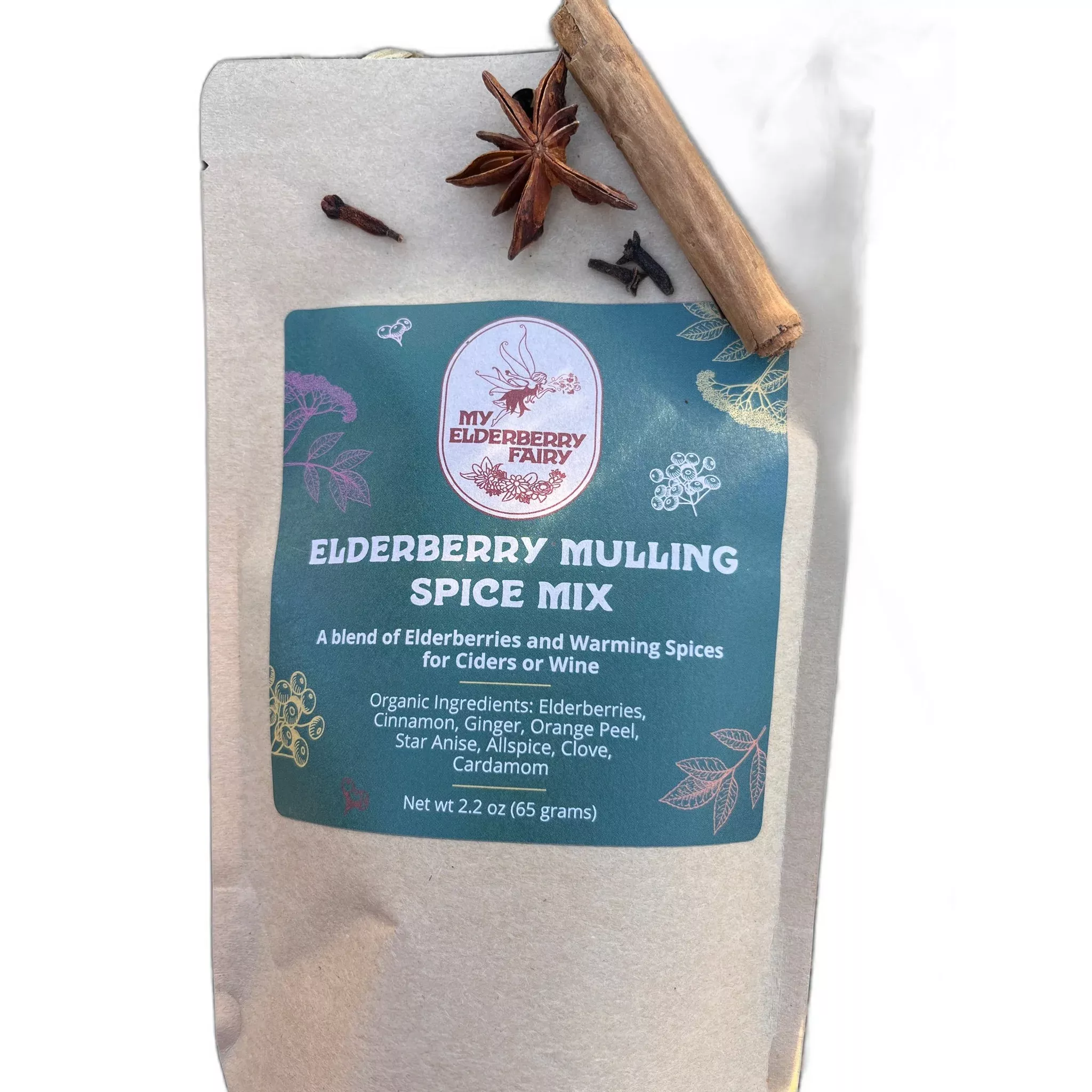 Elderberry Mulling Spice Mix - 2.2 oz Bag