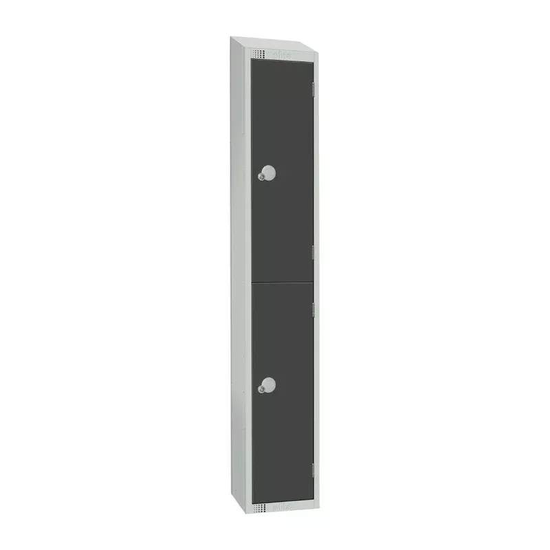 elite-double-door-camlock-locker-graphite-grey-with-sloping-top-gr692-cs Elite Double Door Camlock Locker Graphite Grey with Sloping Top – GR692-CS