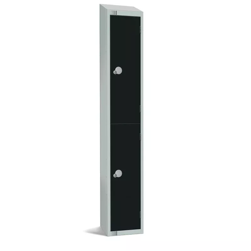 elite-double-door-coin-return-locker-with-sloping-top-graphite-black-gr685-cns Elite Double Door Coin Return Locker with Sloping Top Graphite Black – GR685-CNS