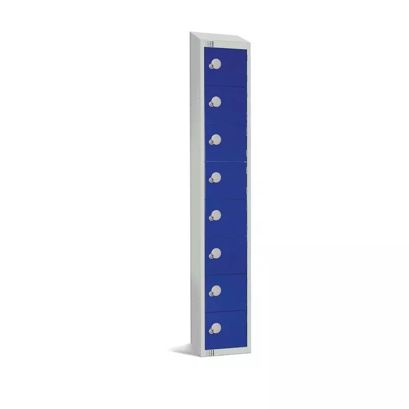 elite-eight-door-padlock-locker-with-sloping-top-blue-ce107-ps Elite Eight Door Padlock Locker with Sloping Top Blue – CE107-PS