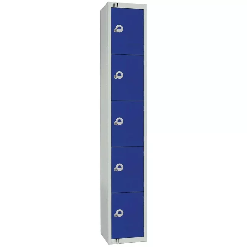 elite-five-door-coin-return-locker-blue-cg612-cn Elite Five Door Coin Return Locker Blue – CG612-CN