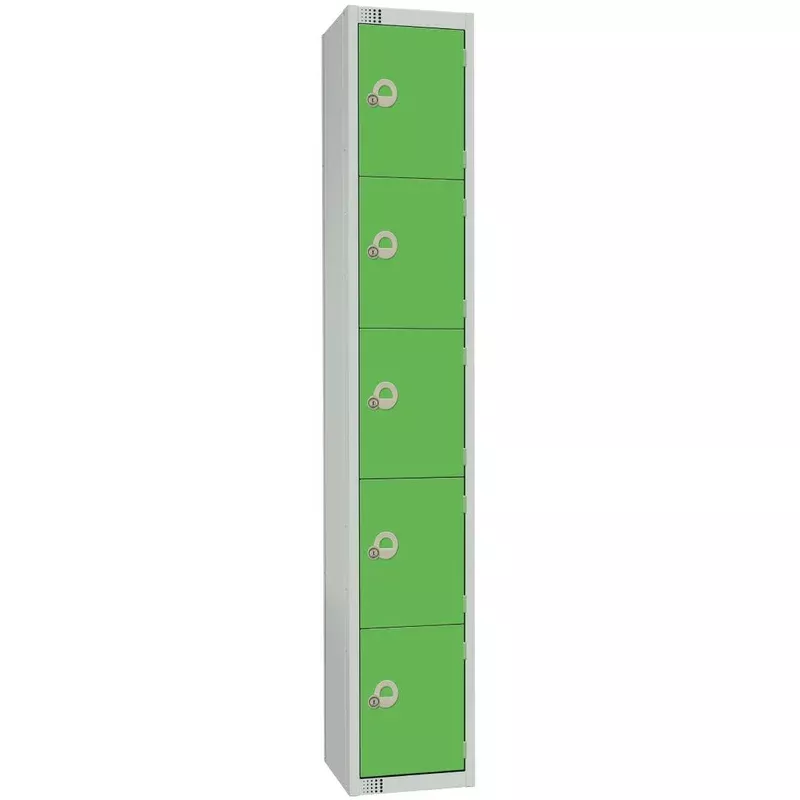 elite-five-door-padlock-locker-green-cg614-p Elite Five Door Padlock Locker Green – CG614-P