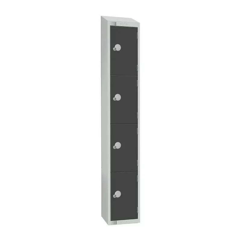 elite-four-door-electronic-combination-locker-with-sloping-top-graphite-grey-gr6 Elite Four Door Electronic Combination Locker with Sloping Top Graphite Grey – GR680-ELS