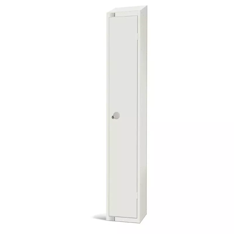elite-single-door-manual-combination-locker-locker-white-with-sloping-top-gr309- Elite Single Door Manual Combination Locker Locker White with Sloping Top – GR309-CLS