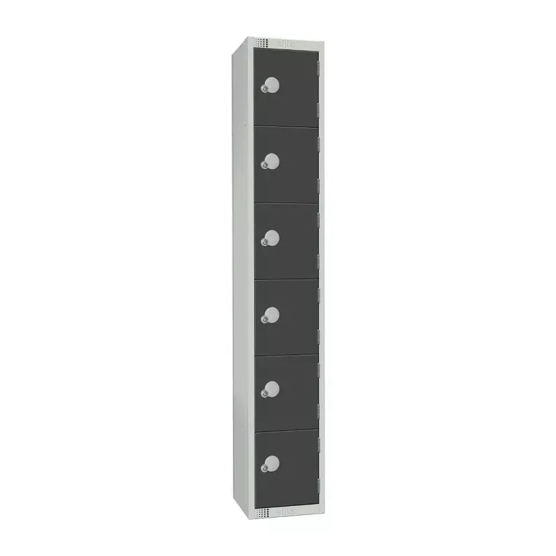 Elite Six Door Camlock Locker Graphite Grey – GR696-C