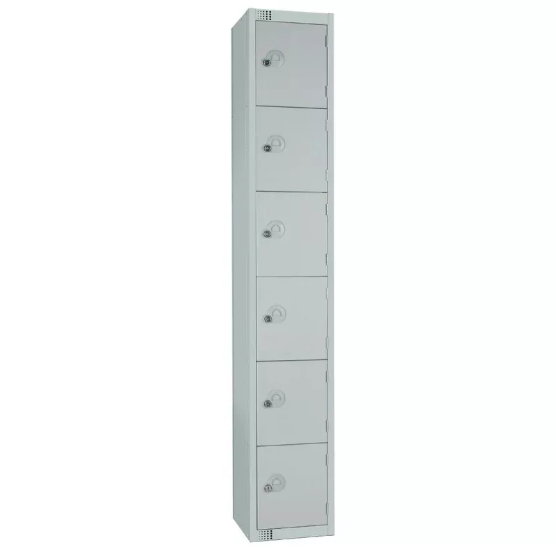 elite-six-door-electronic-combination-locker-with-sloping-top-grey-w933-els Elite Six Door Electronic Combination Locker with Sloping Top Grey – W933-ELS