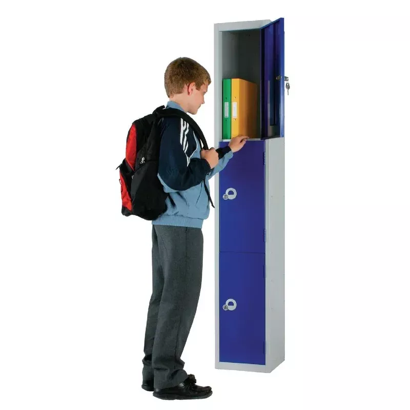 elite-three-door-coin-return-locker-blue-w946-cn Elite Three Door Coin Return Locker Blue – W946-CN
