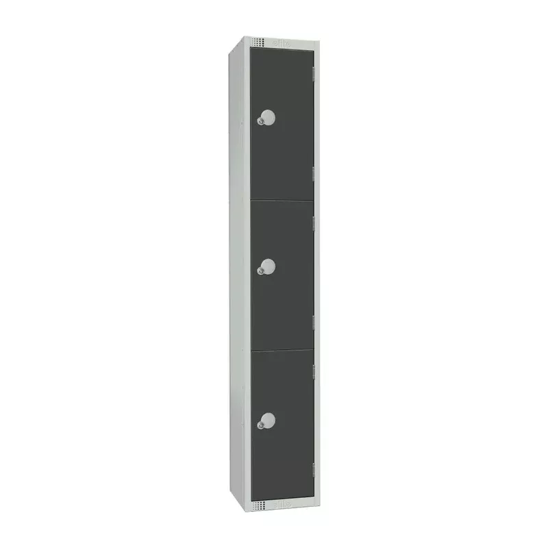elite-three-door-padlock-locker-graphite-grey-gr679-p Elite Three Door Padlock Locker Graphite Grey – GR679-P