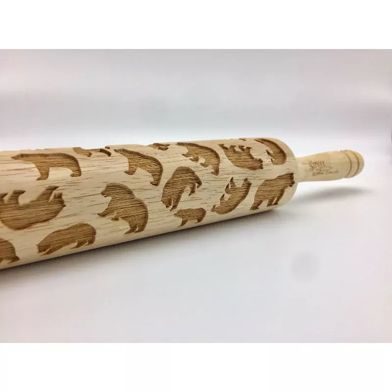 embossed-bear-rolling-pin-pottery-baking Embossed Bear Rolling Pin – Pottery & Baking