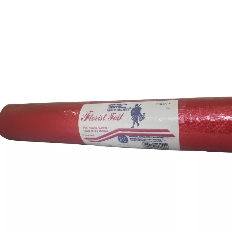 Embossed Foil Roll – Fernleaf Red