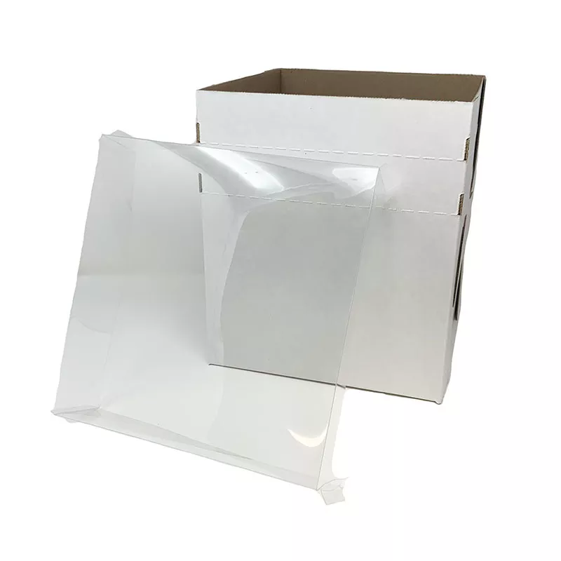 enjay-cake-box-corrugated-w-window-10x10x12 Enjay - Cake box - Corrugated w/ window - 10x10x12''