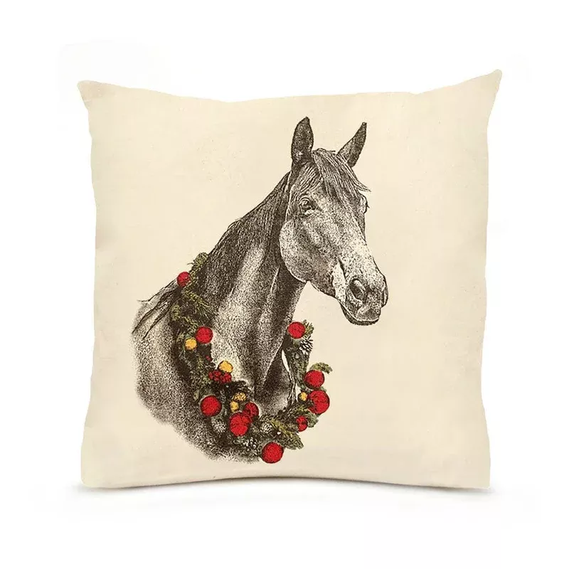 eric-christopher-horse-with-wreath-16-x-16-pillow Eric & Christopher | Horse with Wreath 16 x 16 Pillow