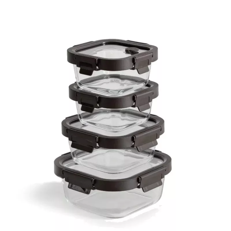espresso-square-glass-container-set Espresso Square Glass Container Set
