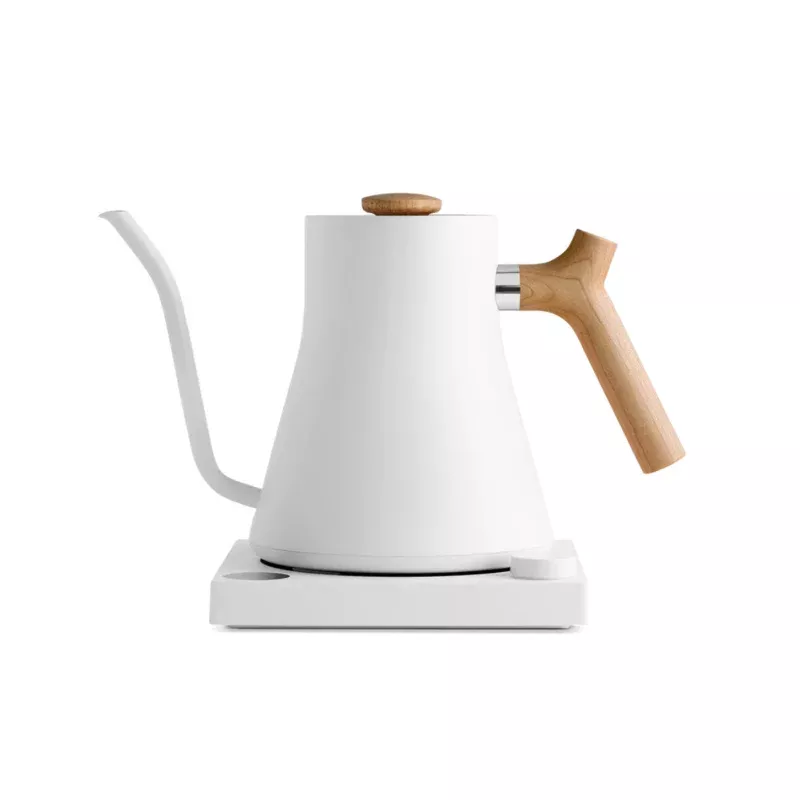 fellow-stagg-ekg-pro-electric-pour-over-kettle-matte-white-maple Fellow Stagg EKG Pro Electric Pour Over Kettle (Matte White + Maple)