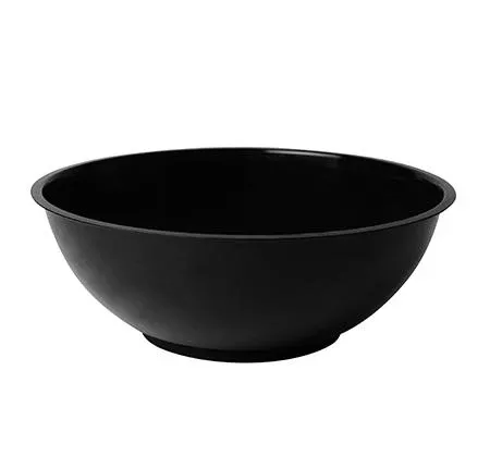 Fineline B16320.BK - Platter Pleasers 320 oz. Black Smooth High Profile Plastic Bowl - Case of 12