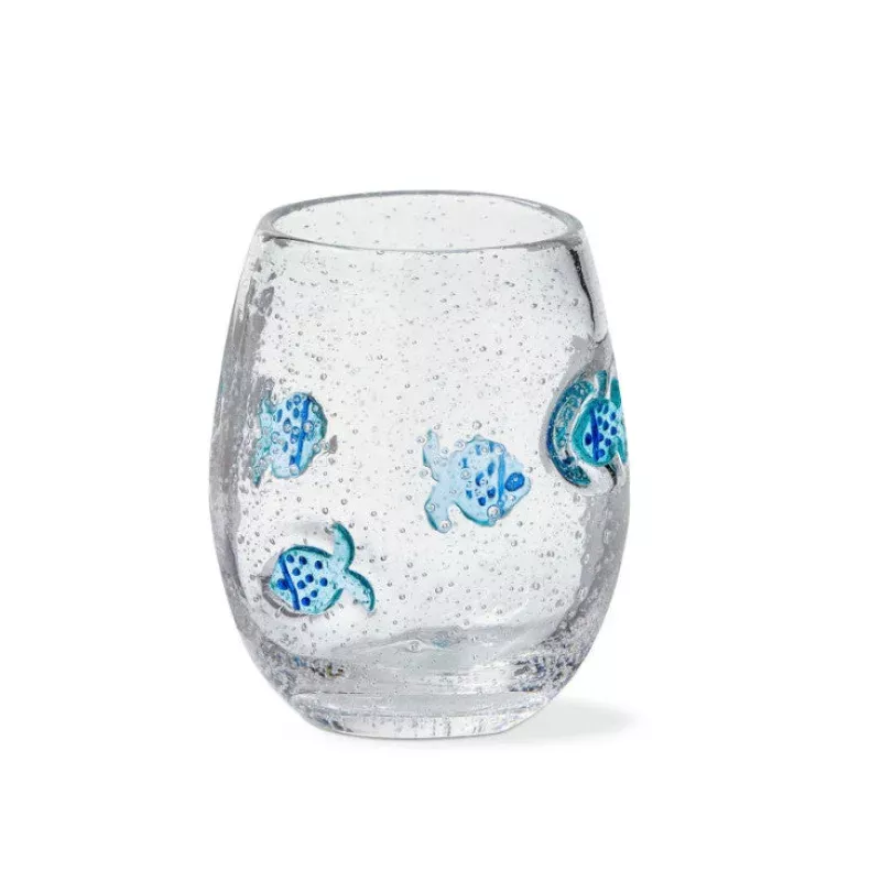 Fish Bubble Glass Stemless Wine