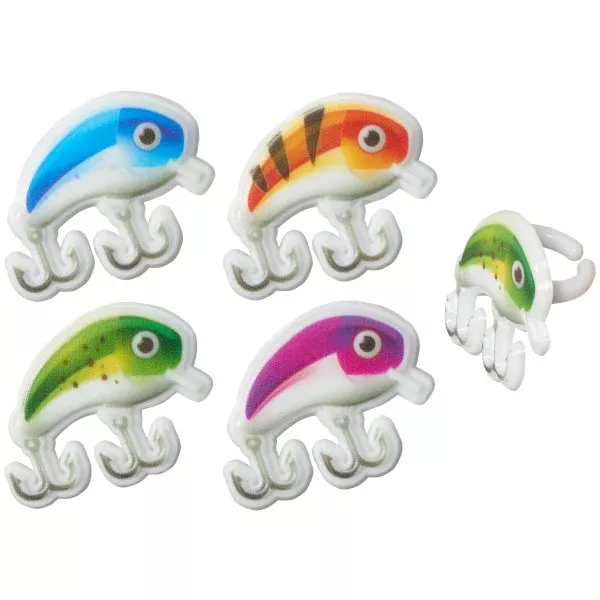 Fishing Lure Cupcake Rings - 12 Cupcake/Cake Rings