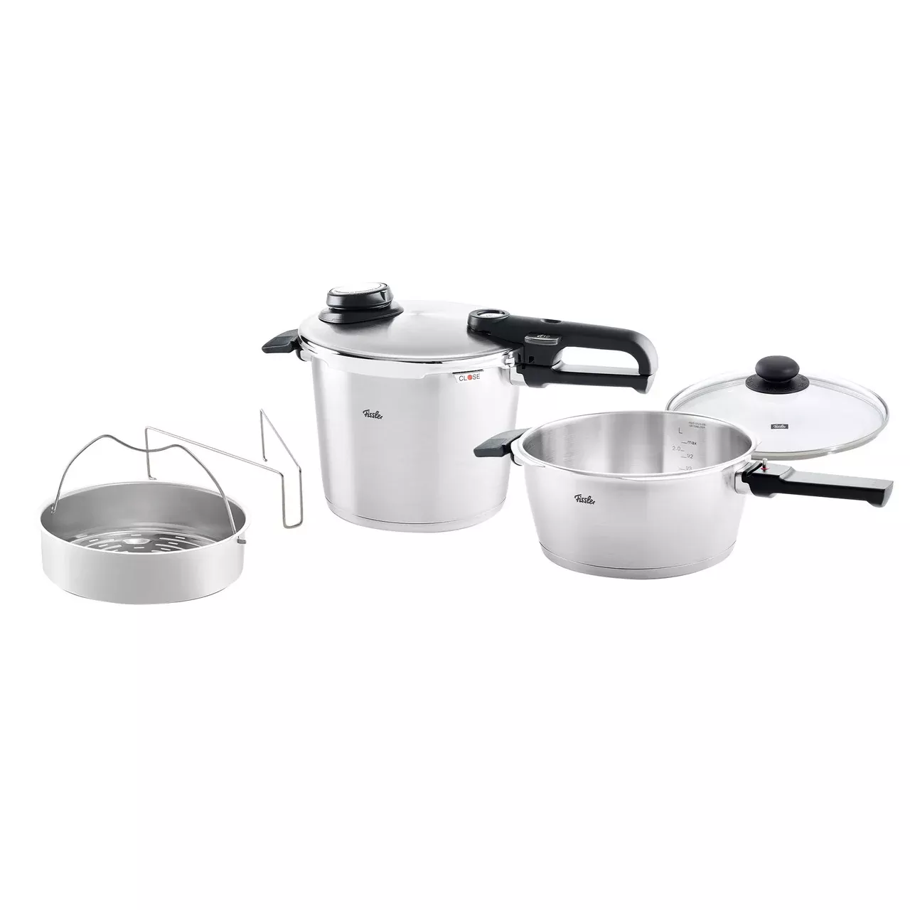 Fissler Vitavit Pressure Cooker Set: 6.3Q + 3.7Q