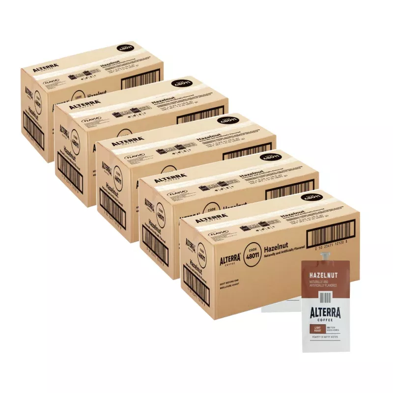 Flavia Alterra Hazelnut Coffee Freshpacks (500 pack – 5 Boxes)