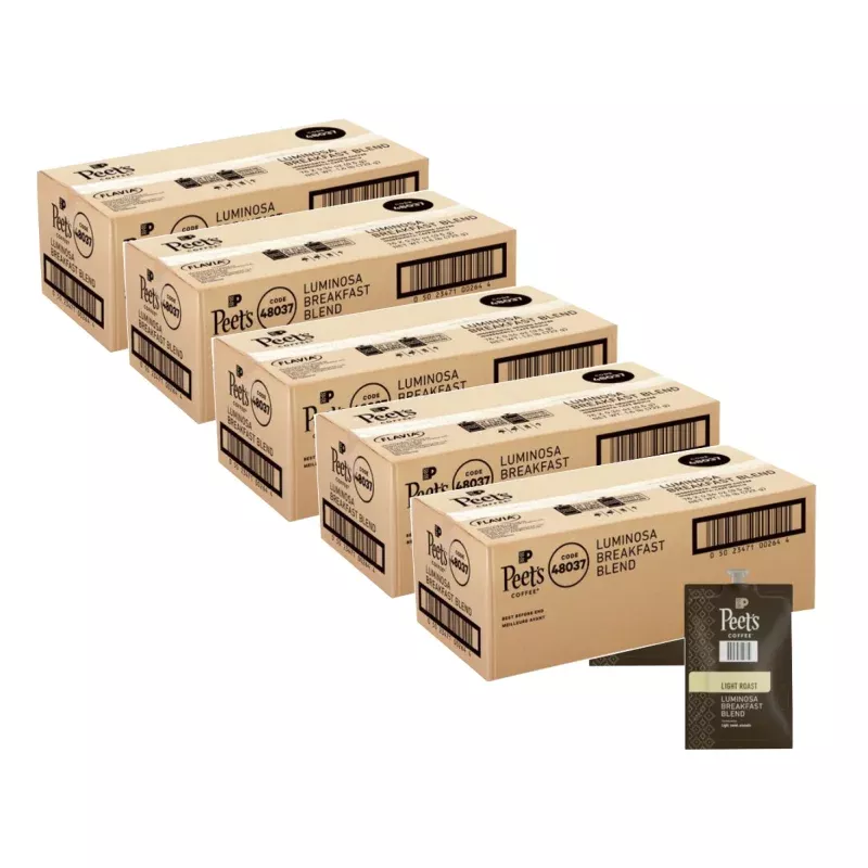 Flavia Peet’s Luminosa Breakfast Blend Coffee Freshpacks (380 pack – 5 Boxes)
