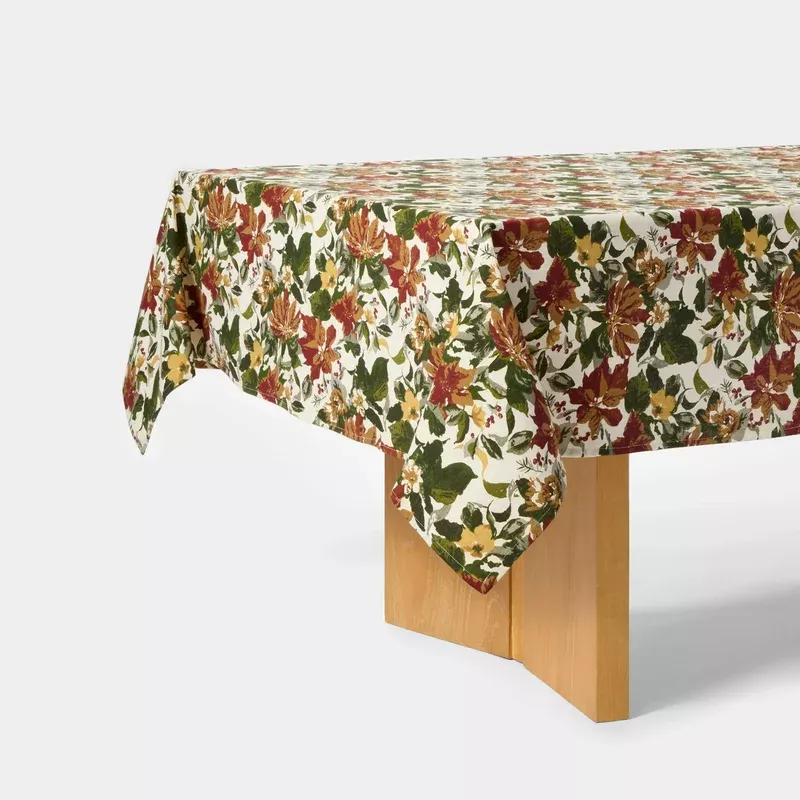 floral-tablecloth-84-x60-machine-washable-cotton Floral Tablecloth 84″x60″ – Machine Washable Cotton
