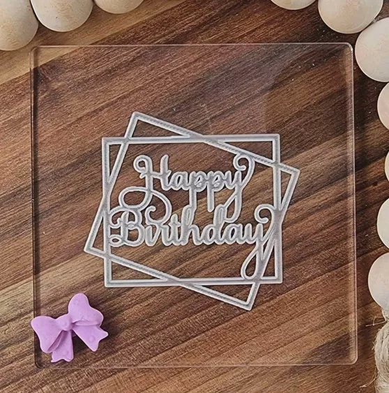 fondant-debosser-happy-birthday-with-square Fondant Debosser - Happy Birthday with Square