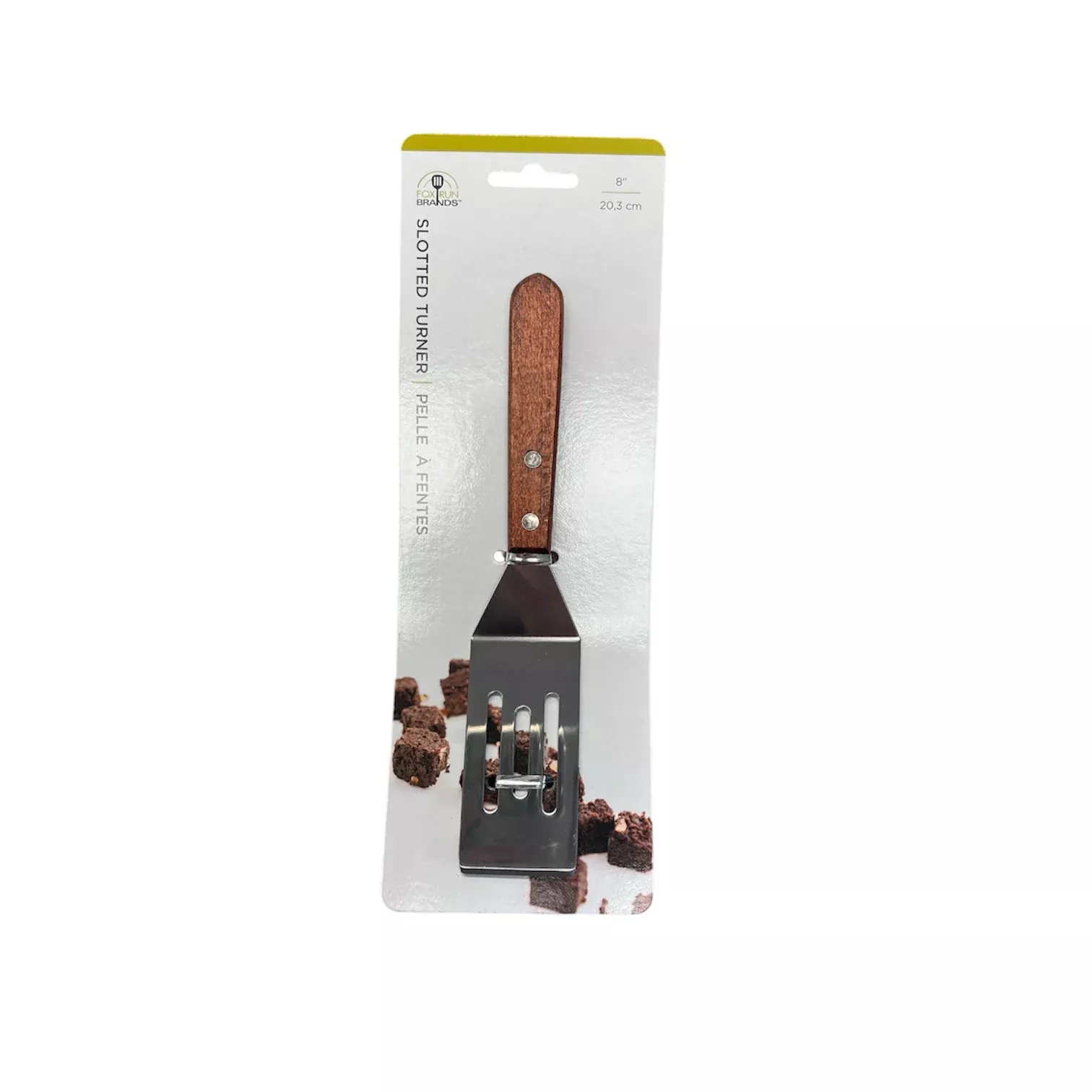 Fox Run Mini Wood Slotted Turner 8”
