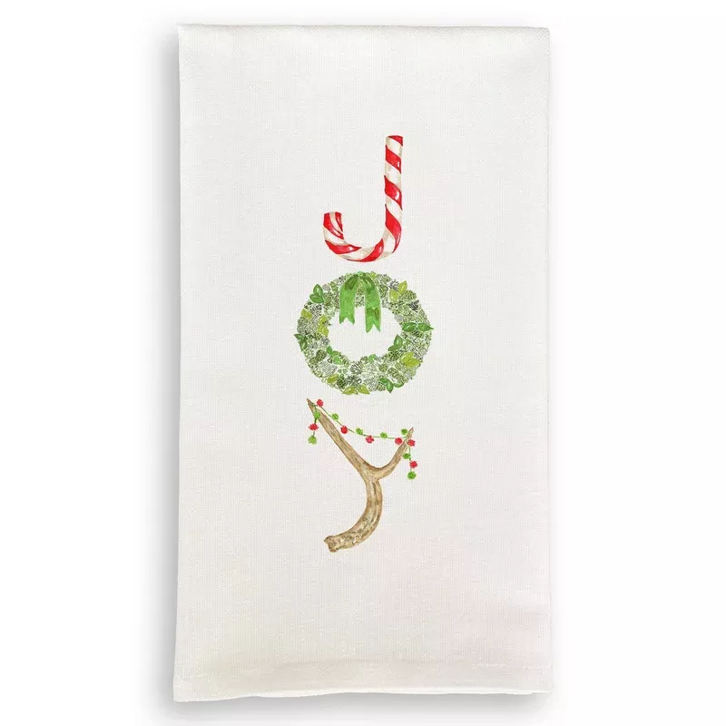 french-graffiti-candy-cane-joy-white-guest-towel French Graffiti | Candy Cane Joy – White Guest Towel