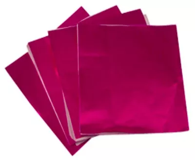 Fuchsia 3.25" X 3.25"Foil Squares -- 125 Count