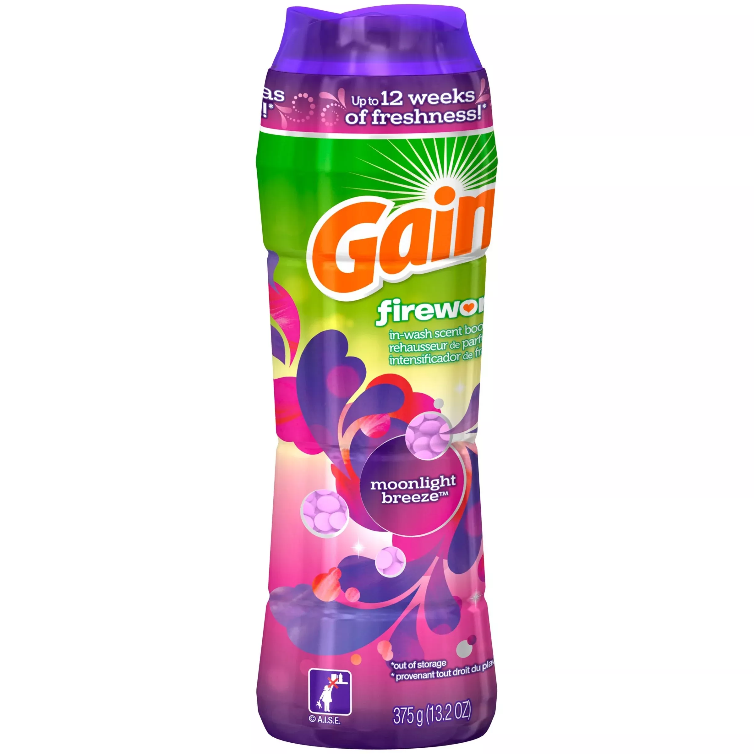 Gain - Fireworks In-Wash Scent Booster Beads 10oz, Moonlight Breeze - Case of 4