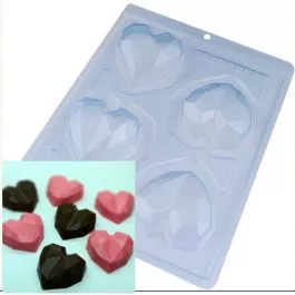 Geo Heart Cocoa Bomb Mold