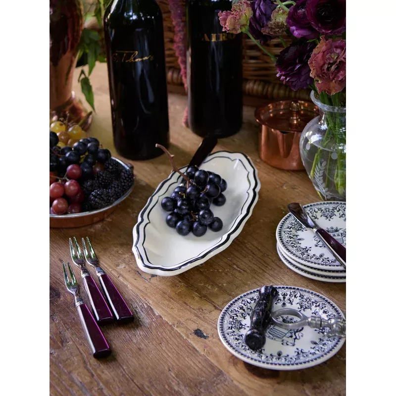 Gien Filet Midnight Pickle Dish