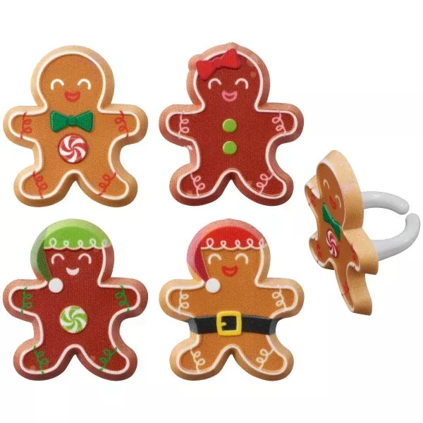 gingerbread-friends-cupcake-rings-12-cupcake-cake-rings Gingerbread Friends Cupcake Rings - 12 Cupcake/Cake Rings