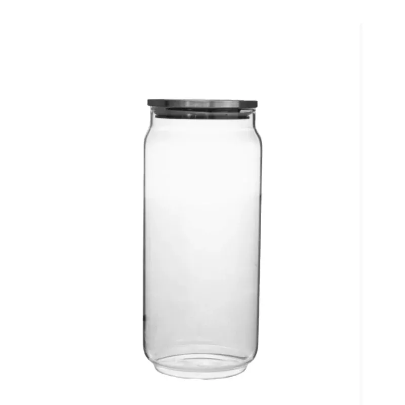 glass-beveled-canister-silver-lid-34oz Glass Beveled Canister Silver Lid 34oz.
