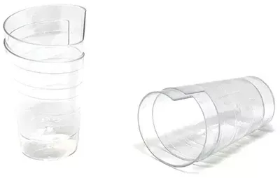 Glass Ribbon Plastic Containers -- Set of 20