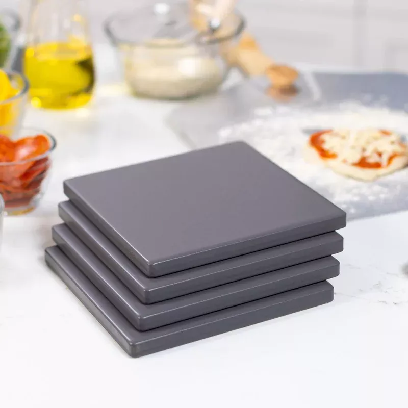 glazed-cordierite-square-pizza-stone-4-piece-set Glazed Cordierite Square Pizza Stone 4 Piece Set