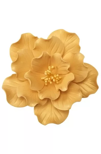 gold-ruffle-gum-paste-flower-large-decopac Gold Ruffle Gum Paste Flower, Large, Decopac