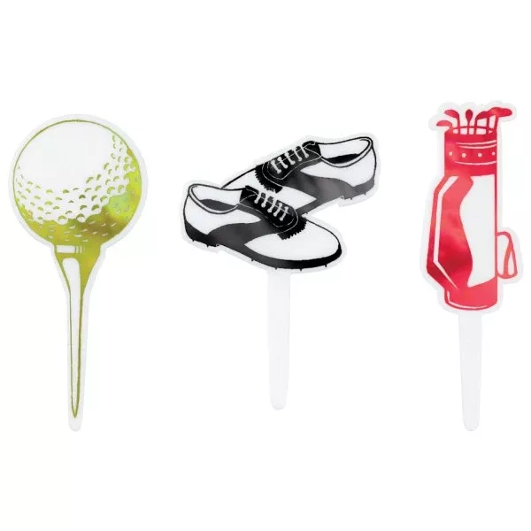 Golf Themed Cupcake Picks - 12 Cupcake Picks