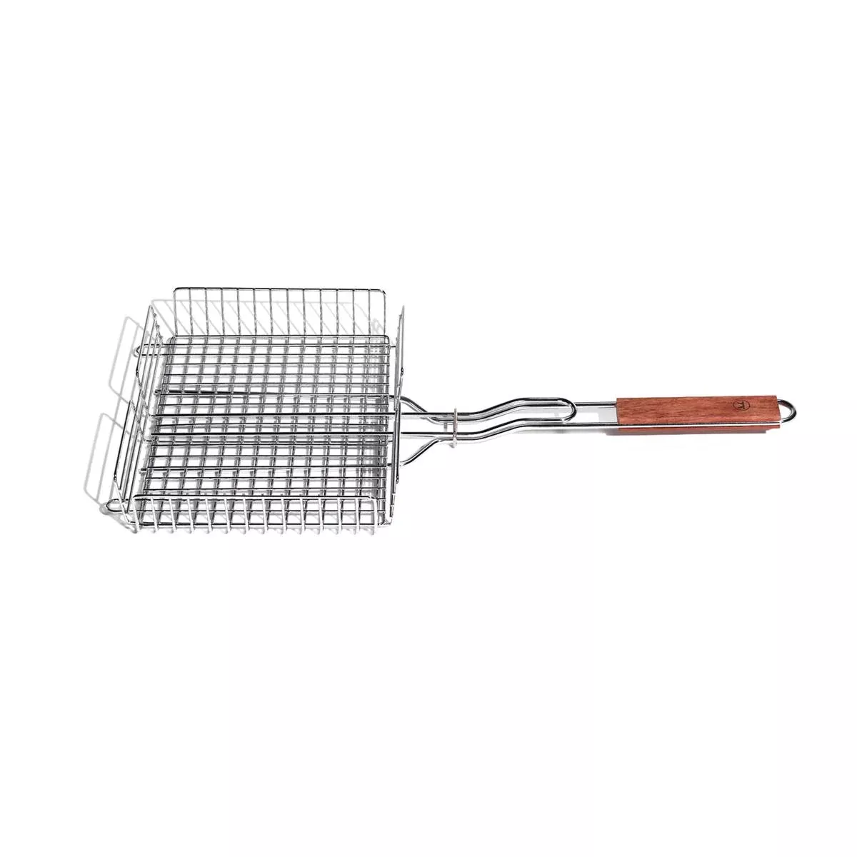grill-basket-w-rosewood-handle GRILL BASKET W/ROSEWOOD HANDLE