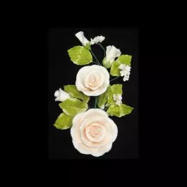 gumpaste-7-inch-ivory-tea-rose-spray Gumpaste 7 inch Ivory Tea Rose Spray
