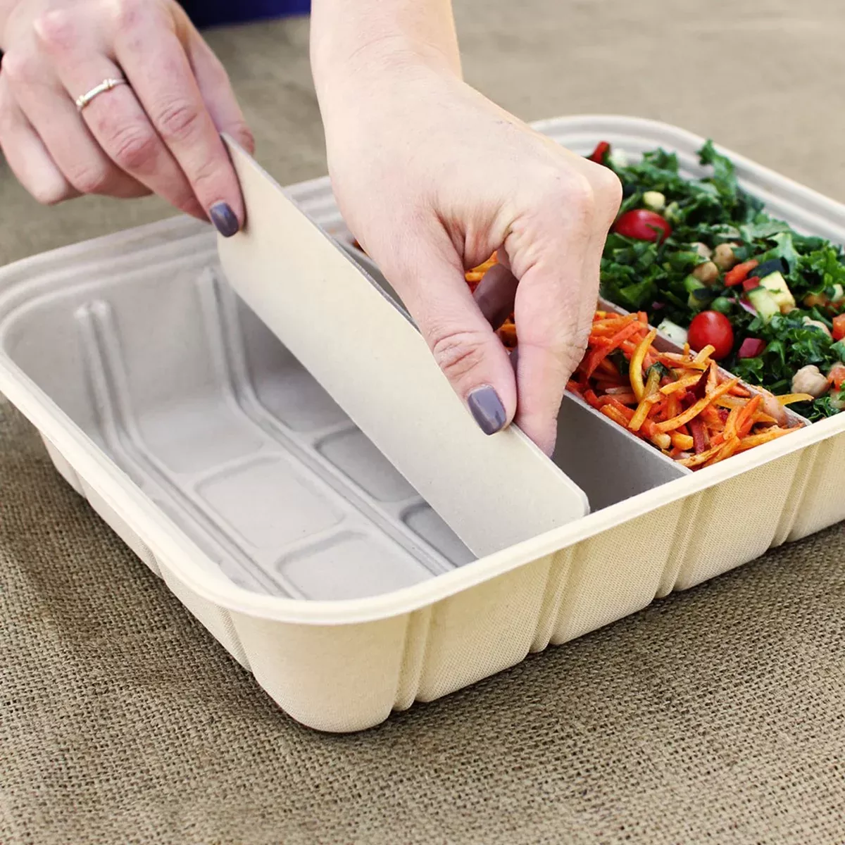 half-size-120-oz-fiber-catering-pan-adjustable-case-200 Half Size (120 oz) Fiber Catering Pan, Adjustable - Case of 200