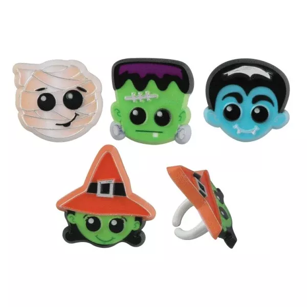 halloween-characters-cupcake-rings-12-cupcake-rings Halloween Characters Cupcake Rings - 12 Cupcake Rings
