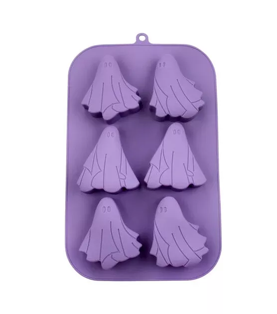 halloween-ghost-6pc-silicone-ice-mold-candy-cupcakes Halloween Ghost 6pc Silicone Ice Mold Candy Cupcakes