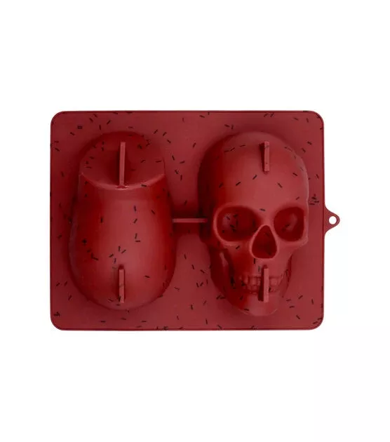 halloween-large-skull-2pc-treat-mold-candy-cupcakes-cake-silicone Halloween Large Skull 2pc Treat Mold Candy Cupcakes Cake Silicone