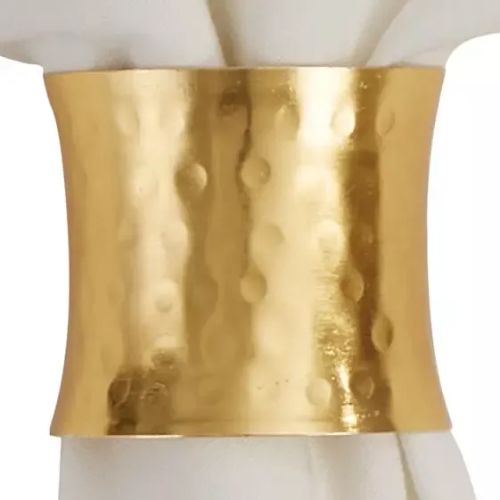 HAMMERED GOLD CUFF NAPKIN RING