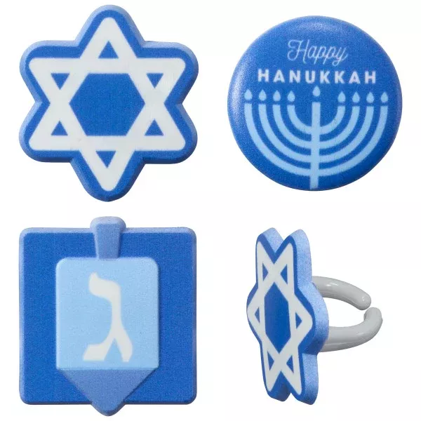 hanukkah-cupcake-rings-12-rings Hanukkah Cupcake Rings - 12 Rings